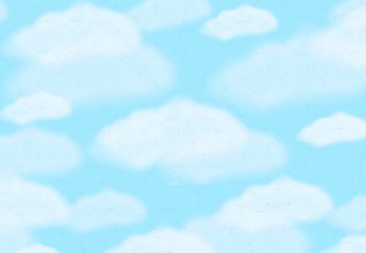hand drawnd soft cloudy blue sky illustration 