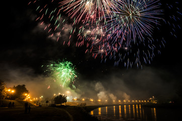 Detail from the biggest fireworks that lasted twenty-one minutes