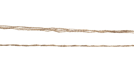 String, rope isolated on white background texture, top view