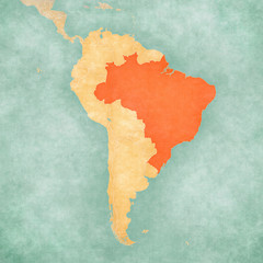 Map of South America - Brazil