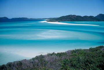 Fototapeta na wymiar Una delle più belle spiagge nel mondo - Whitehaven - Whitsunday Island - Queensland - Australia 