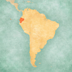 Map of South America - Ecuador