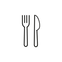 Fork and knife icon vector