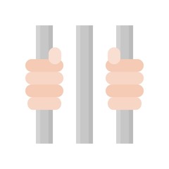 hand of prisoner, police related icon