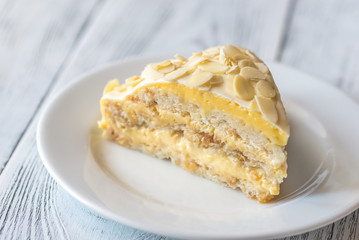 Portion of egyptian cake