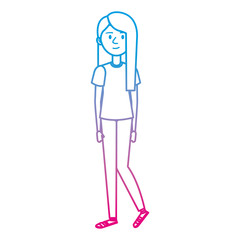 beautiful and young woman character