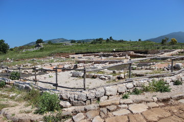 Fototapeta na wymiar 995/5000 Archaeological site of the ancient city of Norba Latina (Norma, Latina, Rome, Lazio)