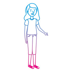 beautiful and young woman character