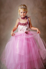 princess in pink dress