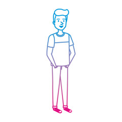 young and casual man character