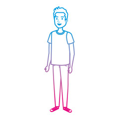 young and casual man character