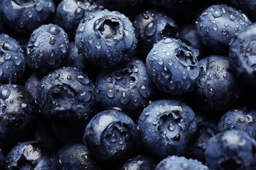 Ripe blueberries, closeup