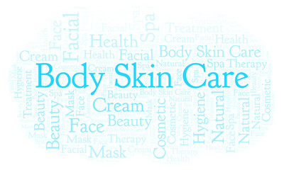 Fototapeta premium Body Skin Care word cloud.