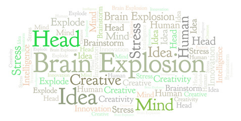 Obraz premium Brain Explosion word cloud.