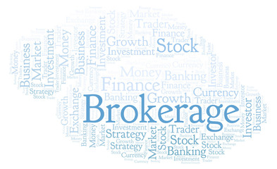 Fototapeta premium Brokerage word cloud.