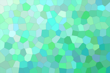 Fototapeta na wymiar Green and blue bright Middle size hexagon background illustration.