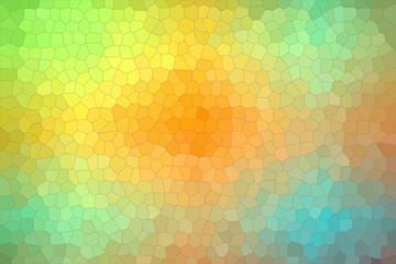Abstract illustration of green orange blue and red pastel Small Hexagon background, digitally generated.