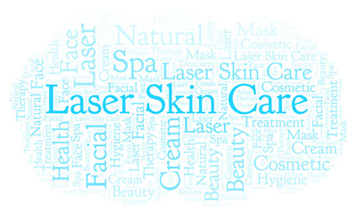 Fototapeta premium Laser Skin Care word cloud.