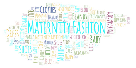 Obraz premium Maternity Fashion word cloud.