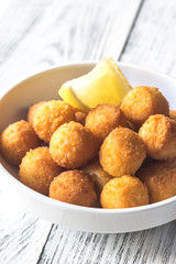 Bowl of scallop croquettes