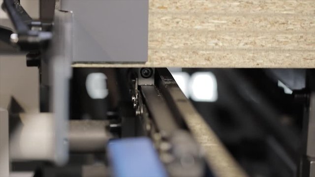 Modern woodworking machin with CNC. Work mechanisms of industrial woodworking machine tools