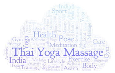 Thai Yoga Massage word cloud.