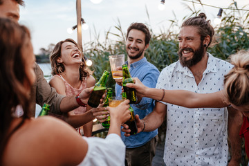 Friends Toasting at Party