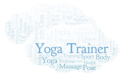 Obraz premium Yoga Trainer word cloud.