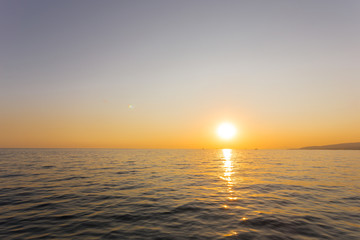 Sunrise on the beach, Black Sea