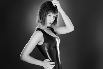 sexy woman in latex