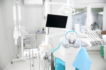 Equipment in modern dentist's office