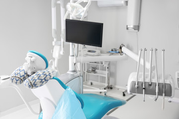 Equipment in modern dentist's office