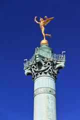 The July Column, Colonne de Juillet, on the Place de la Bastille in Paris, France
