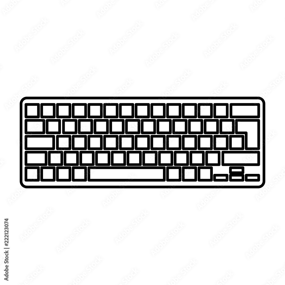 Poster computer keyboard isolated icon