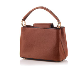 Female brown leather bag