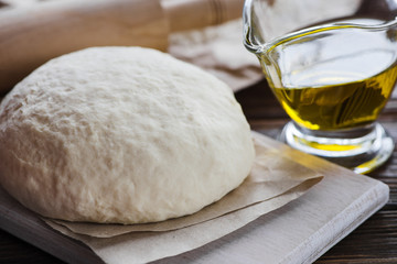 Raw vegan dough with olive oil