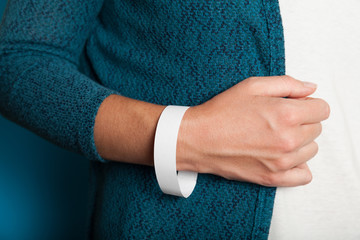 Music festival wristband, concert event mockup.