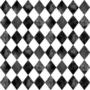 Black and white argyle seamless pattern background