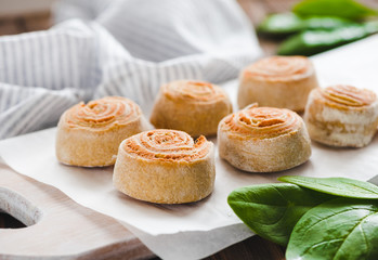 Vegan rolls with pate