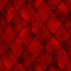 Argyle bloody grunge watercolor seamless pattern