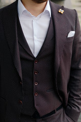 Stylish look, Fashion look, Men look, Wedding style, Fashion concept, Brand clothing, Classic costume