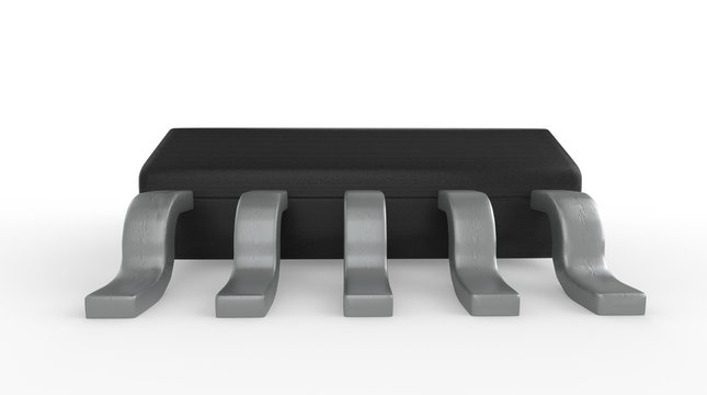 Electrionic Circuit Chip Package SSOP 3d illustration