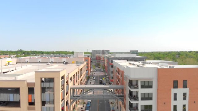 4K Cran Shot Of Modern Community