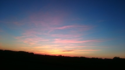 Fototapeta na wymiar falster denmark evening skye