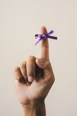 purple ribbon for the world alzheimers day