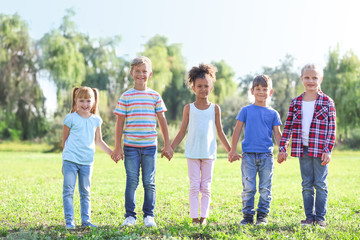 Obraz premium Portrait of cute little children outdoors