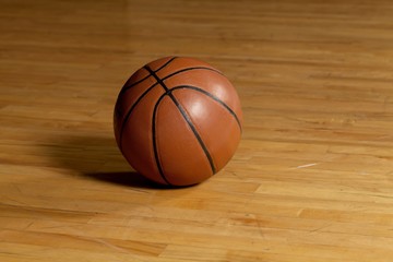 Basketball Ball on a Court