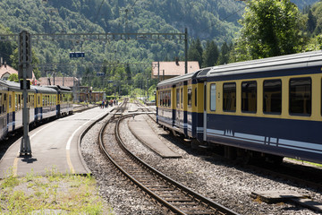 Fototapeta premium interlaken railway in switzerland