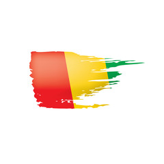 guinea flag, vector illustration on a white background