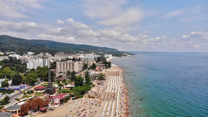 Golden Sands Bulgaria aerial view panorama